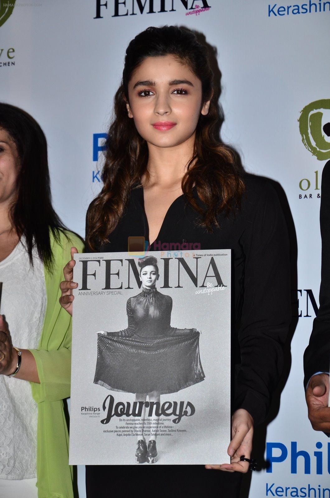 Alia Bhatt at Femina cover launch in Tote, Mumbai on 24th Nov 2014