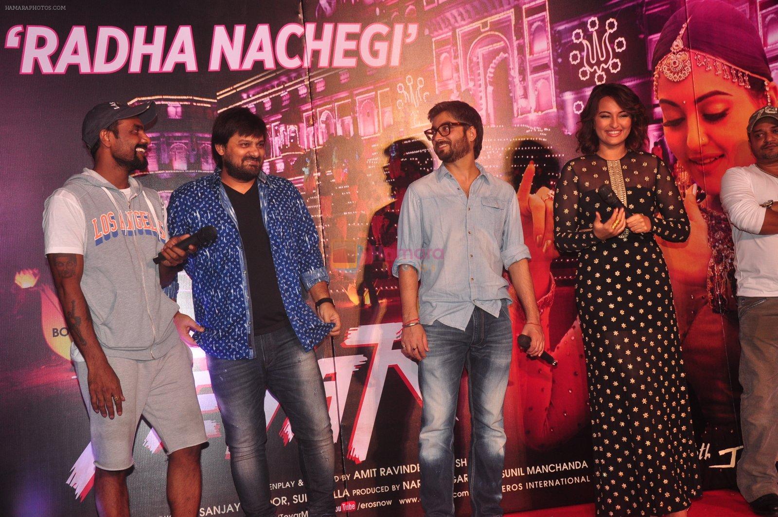 Sonakshi Sinha, Amit Ravindernath Sharma, Remo D Souza, Wajid Ali unveils Radha song from Tevar in PVR, Juhu, Mumbai on 25th Nov 2014