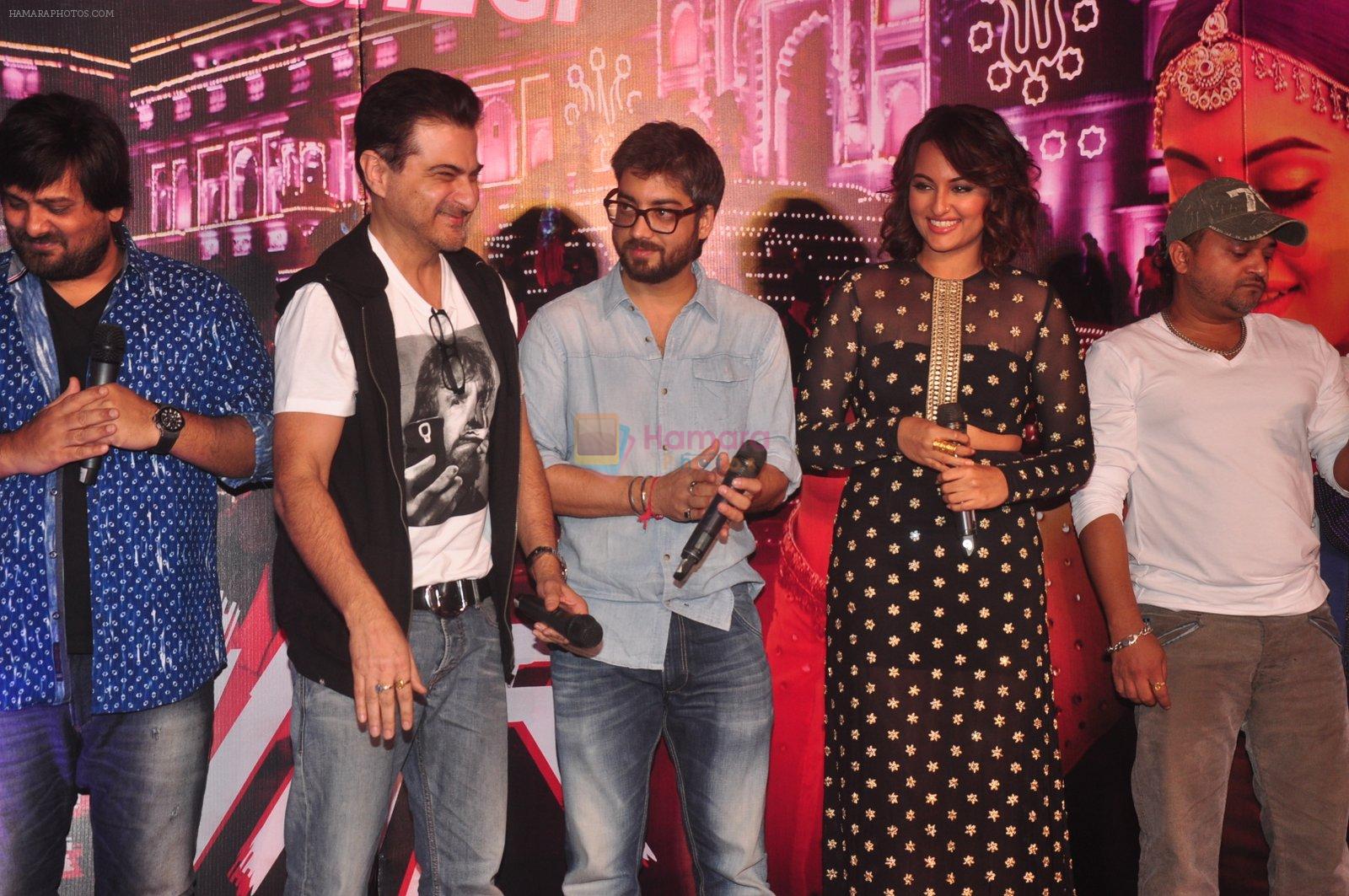 Sonakshi Sinha, Amit Ravindernath Sharma, Sanjay Kapoor, Wajid Ali, Sajid Ali unveils Radha song from Tevar in PVR, Juhu, Mumbai on 25th Nov 2014