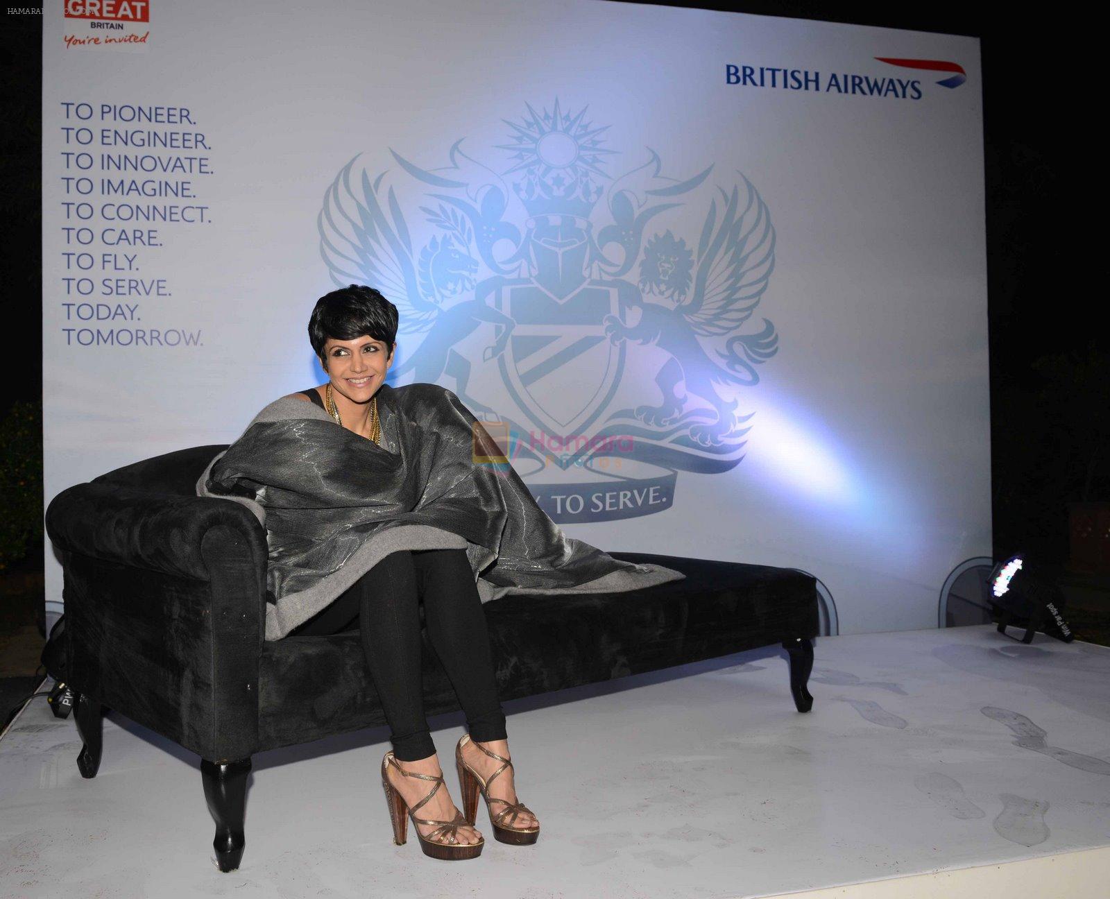 Mandira Bedi  at British Airways bash in Delhi on 28th Nov 2014