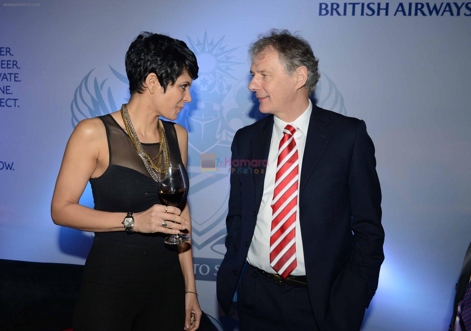 Mandira Bedi  at British Airways bash in Delhi on 28th Nov 2014