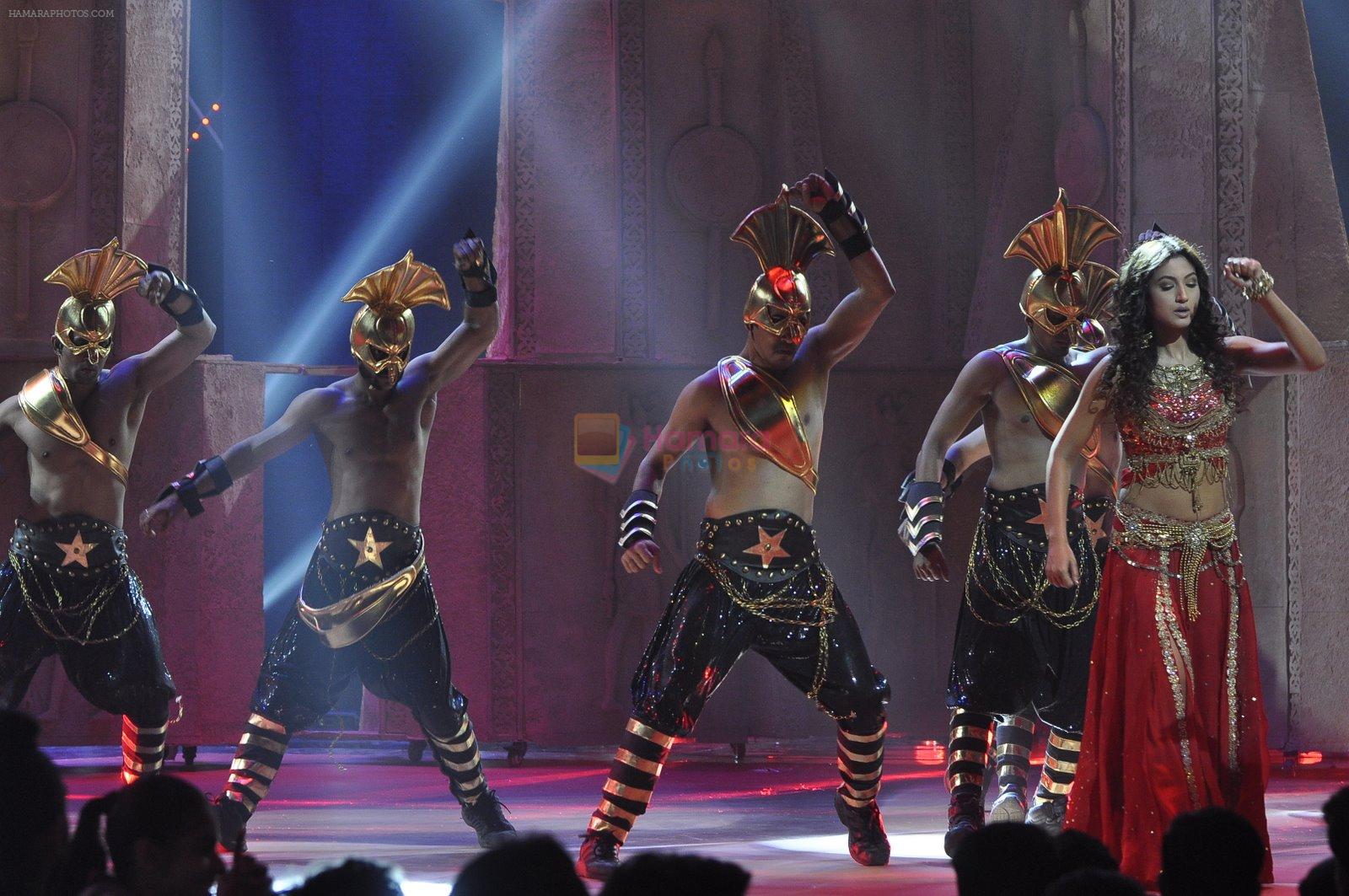 Gauhar Khan performs for he show Raw Stars in Filmcity, Mumbai on 28th Nov 2014