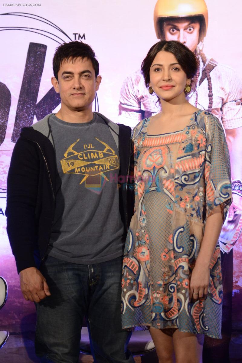 Aamir khan, Anushka Sharma at PK Movie Press Meet in Hyderabad on 9th Dec 2014