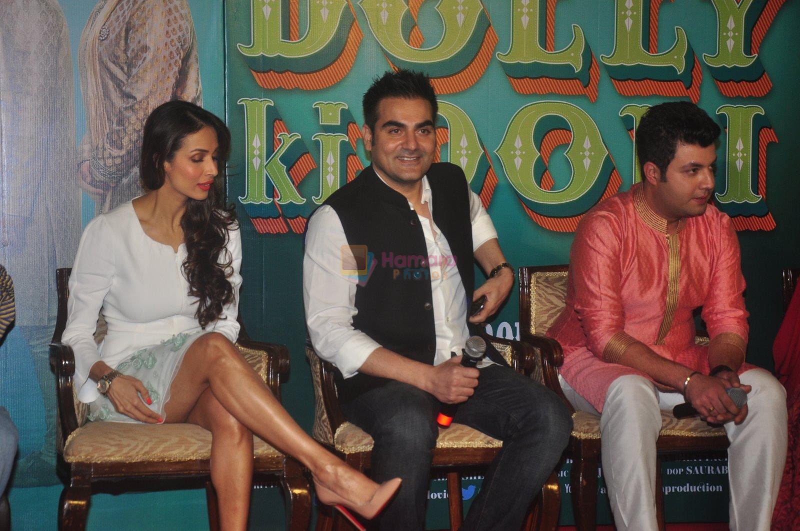 Varun Sharma, Malaika Arora Khan, Arbaaz Khan at Dolly Ki Doli trailor launch in Mumbai on 12th Dec 2014