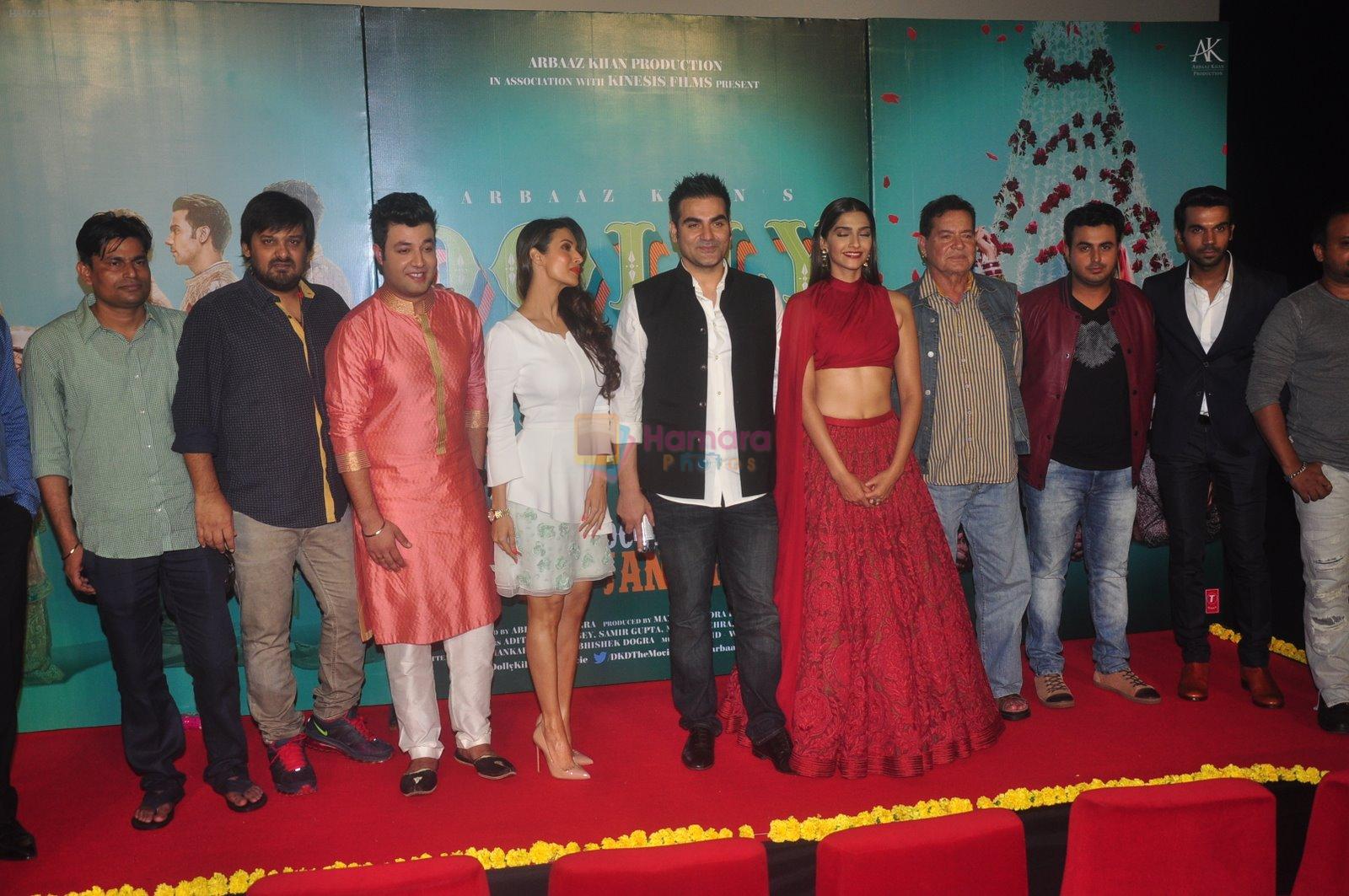 Sonam Kapoor, Varun Sharma, Malaika Arora Khan, Arbaaz Khan, Raj Kumar Yadav at Dolly Ki Doli trailor launch in Mumbai on 12th Dec 2014