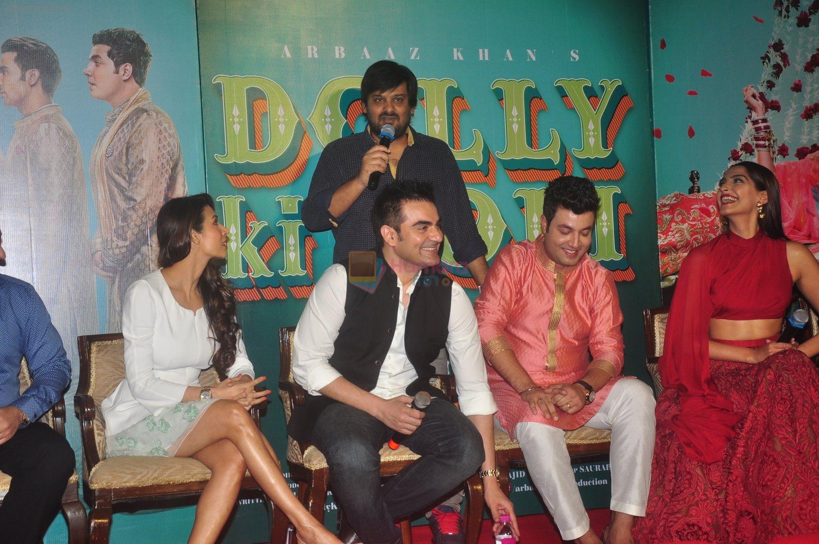 Sonam Kapoor, Varun Sharma, Malaika Arora Khan, Arbaaz Khan at Dolly Ki Doli trailor launch in Mumbai on 12th Dec 2014