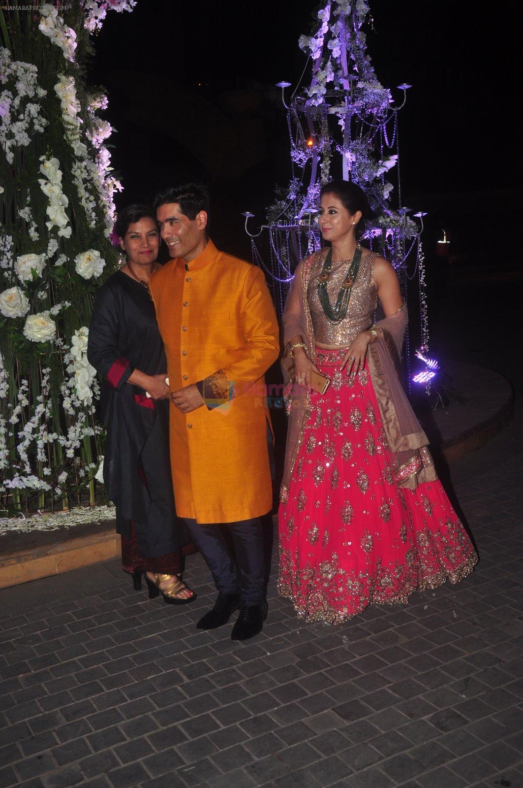 Shabana Azmi, Urmila Matondkar, Manish Malhotra at Sangeet ceremony of Riddhi Malhotra and Tejas Talwalkar in J W Marriott, Mumbai on 13th Dec 2014