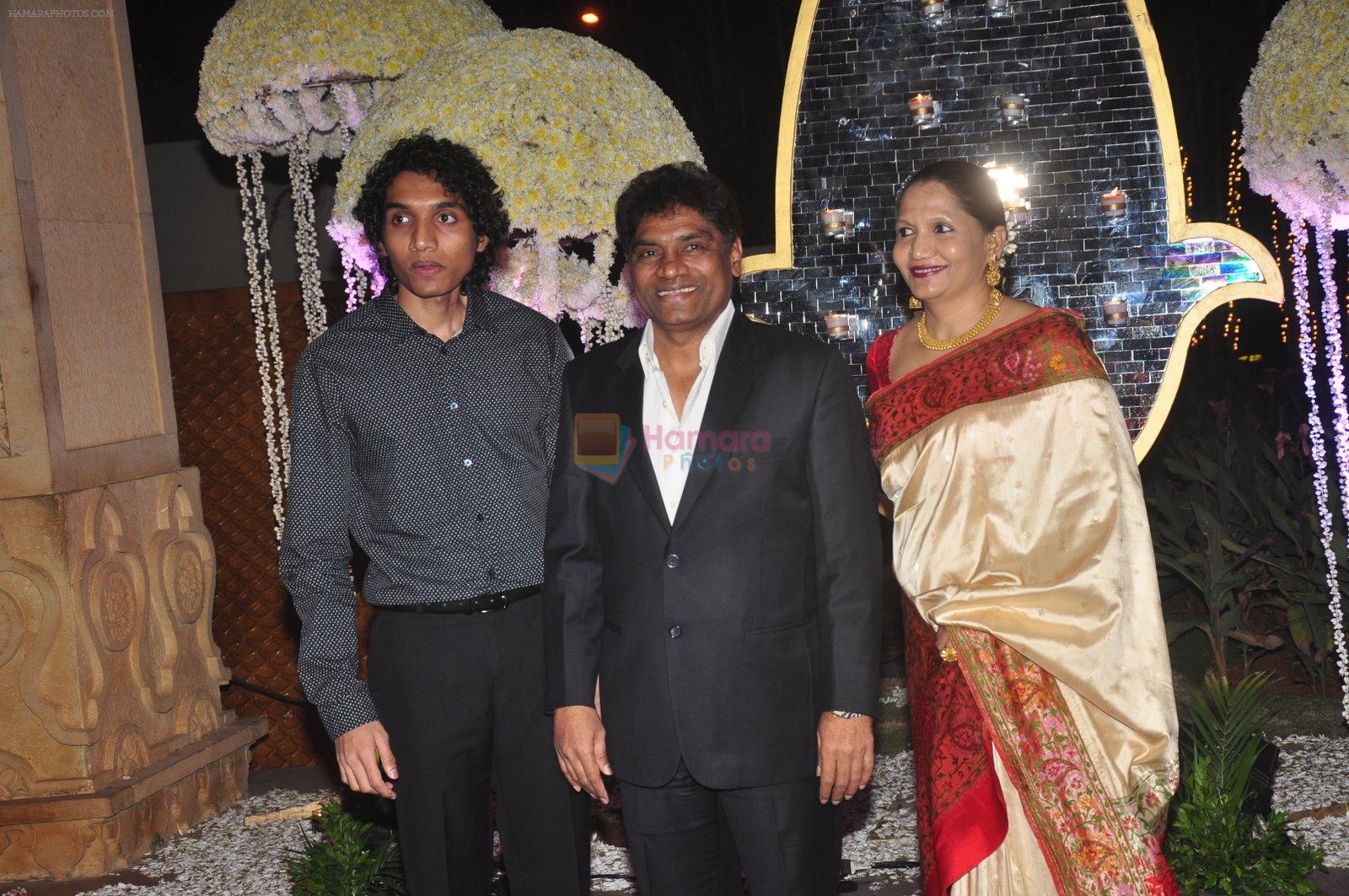 Johnny Lever at Riddhi Malhotra & Tejas Talwalkar's wedding reception in J W Marriott, Mumbai on 15th Dec 2014