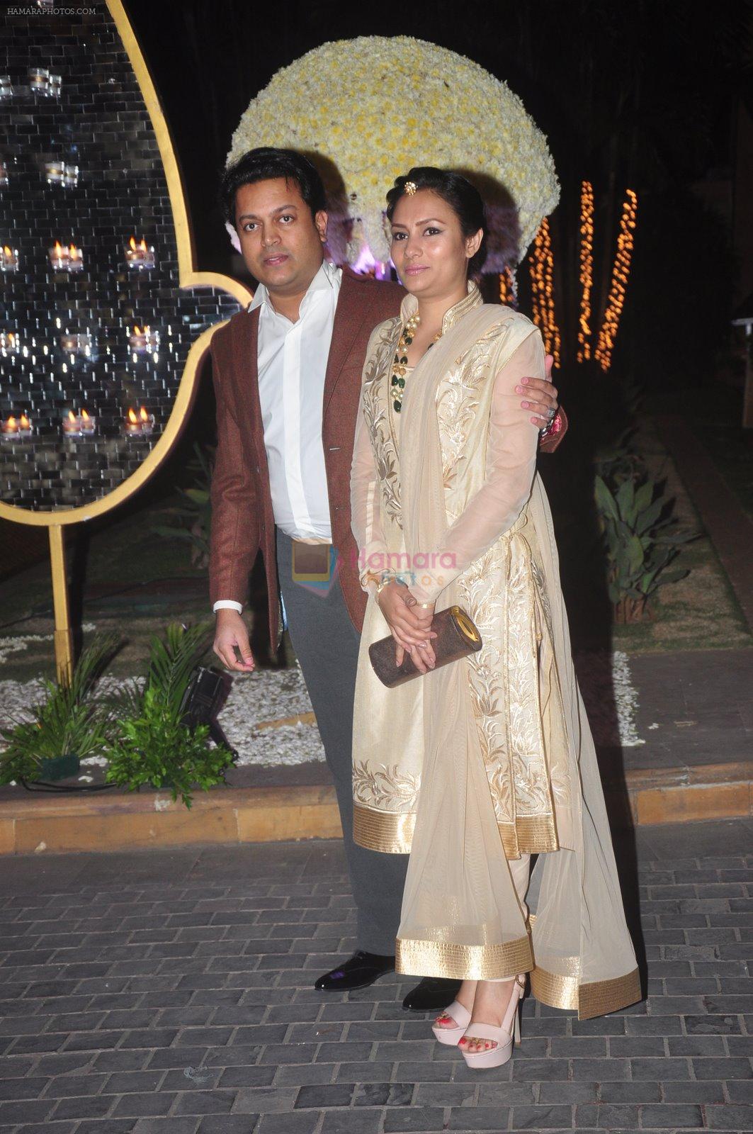 at Riddhi Malhotra & Tejas Talwalkar's wedding reception in J W Marriott, Mumbai on 15th Dec 2014
