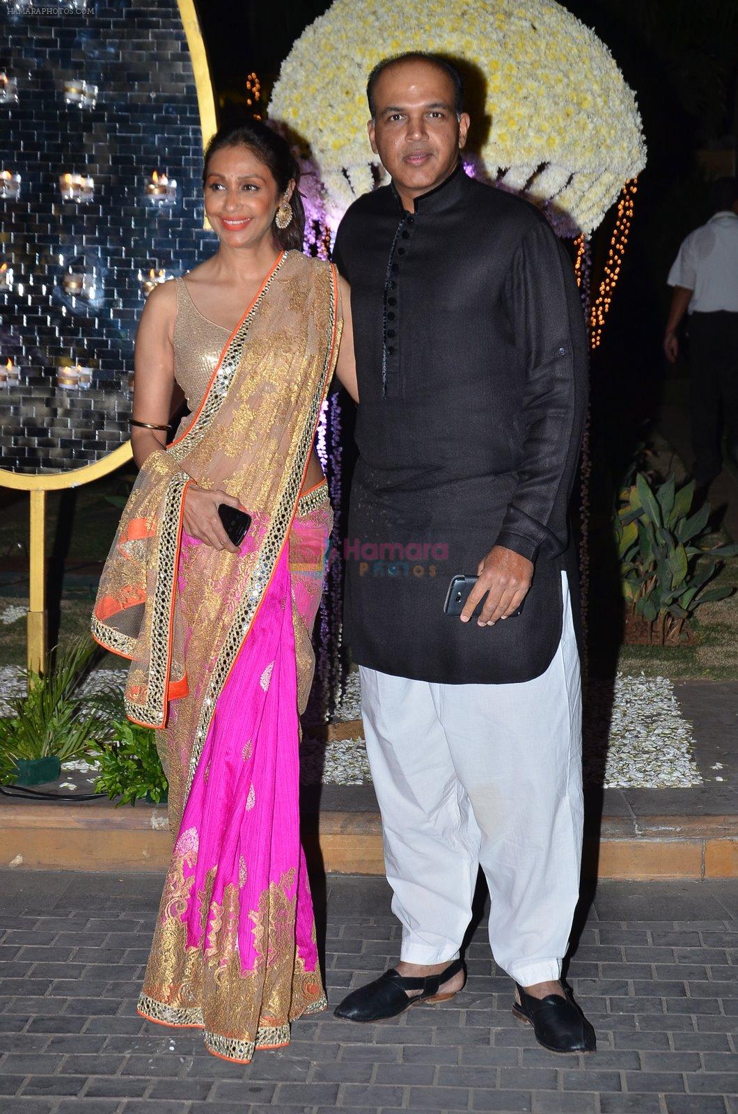 Ashutosh Gowariker, Sunita Gowariker at Riddhi Malhotra & Tejas Talwalkar's wedding reception in J W Marriott, Mumbai on 15th Dec 2014