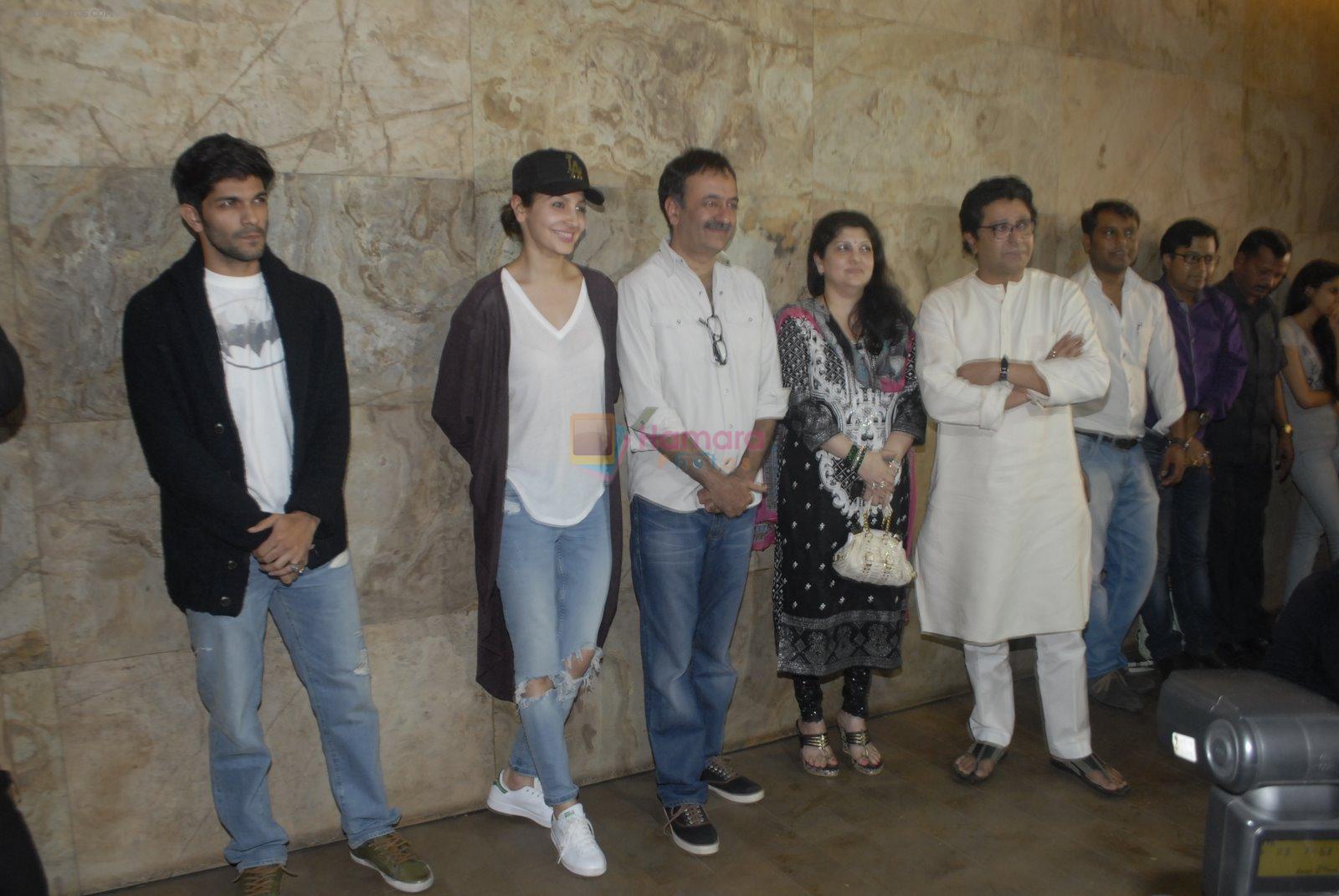 Amit Thackeray, Anushka Sharma, Rajkumar Hirani, Sharmila Thackeray, Raj Thackeray at Special screening of PK for Sachin Tendulkar & Raj Thackeray on 16th Dec 2014