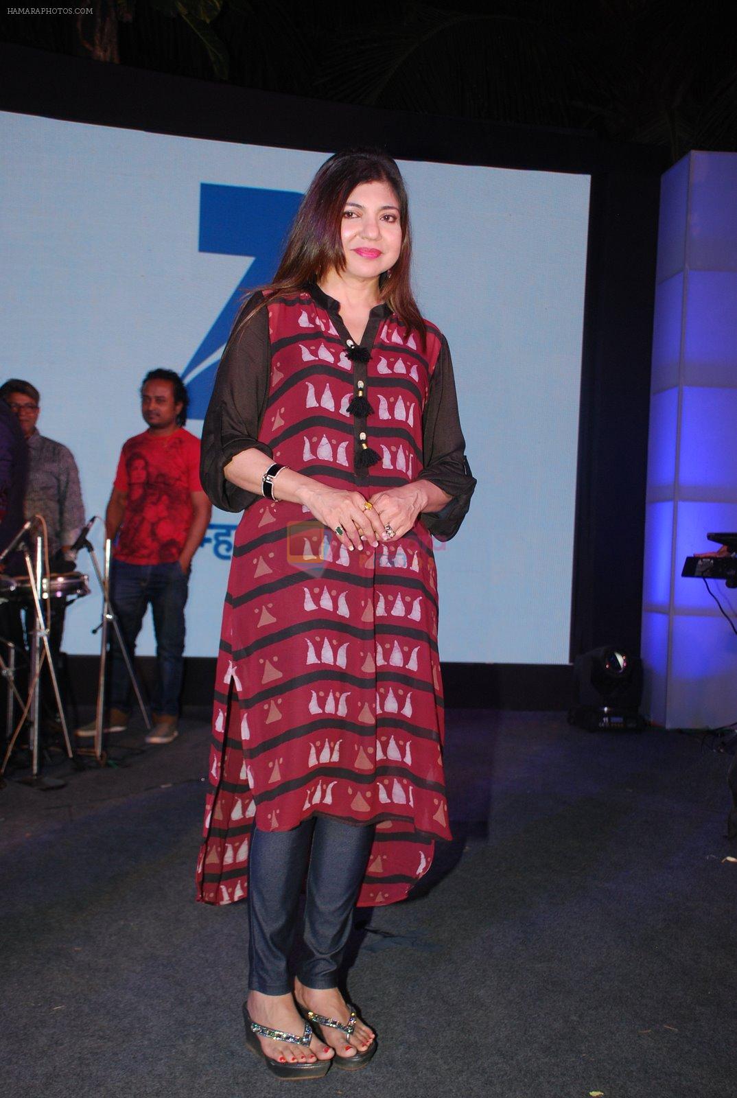 Alka Yagnik at Zee's concert in Band Stand, Mumbai on 17th Dec 2014