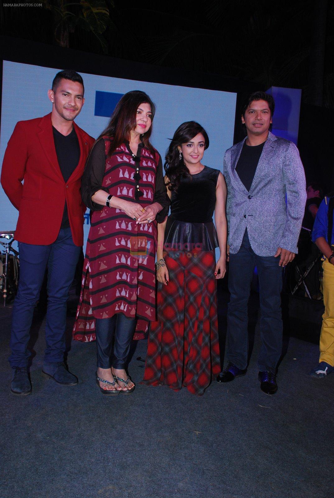 Aditya Narayan, Alka Yagnik, Shaan, Monali Thakur at Zee's concert in Band Stand, Mumbai on 17th Dec 2014