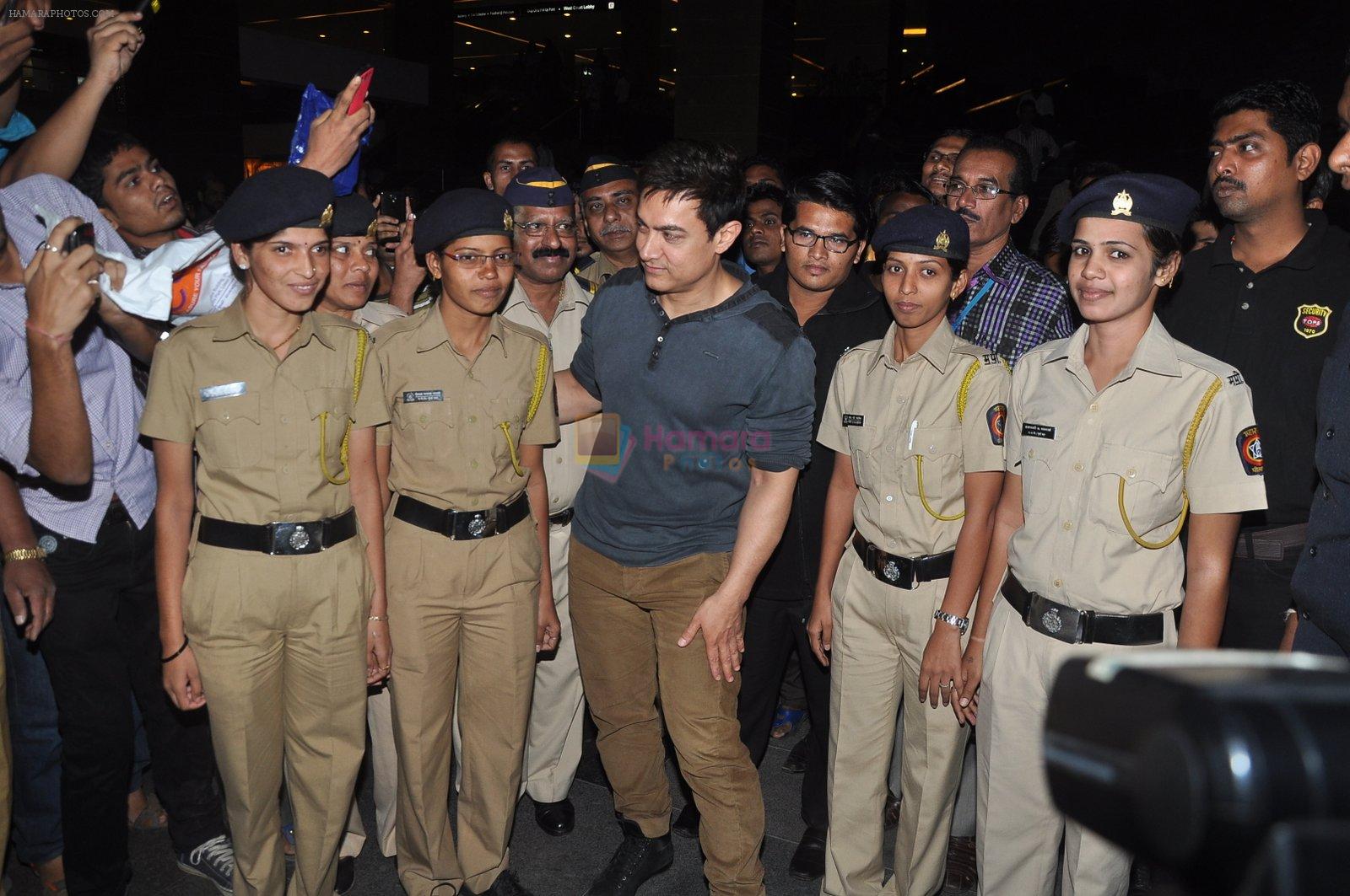 Aamir Khan at PK Screening in Mumbai on 18th Dec 2014