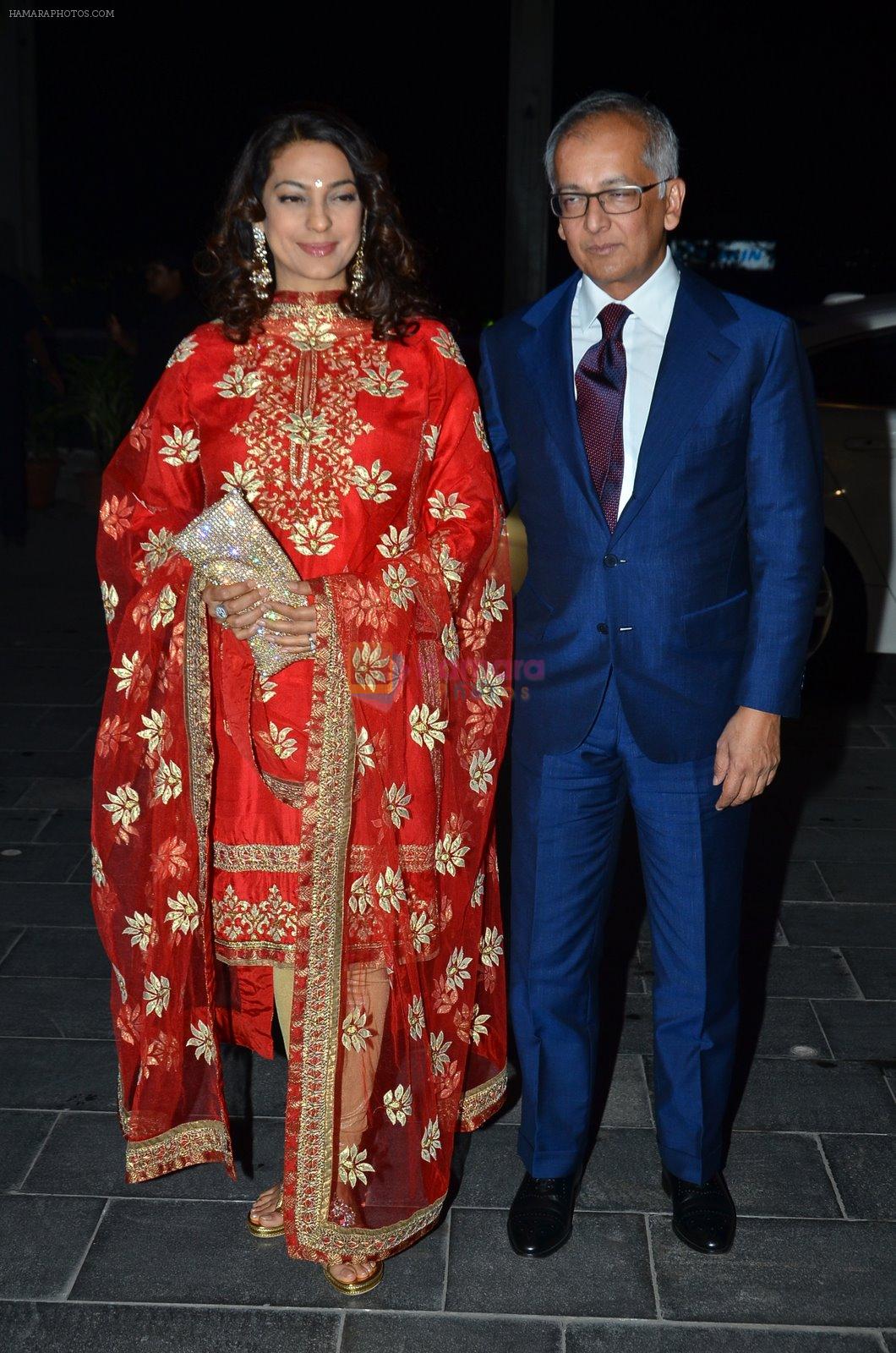 Juhi Chawla at Shirin Morani's wedding reception in Sahara Star, Mumbai on 21st Dec 2014