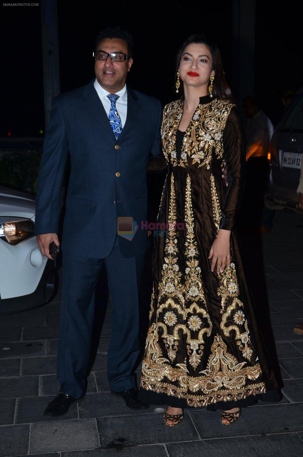 Gauhar Khan, Mohammed Morani at Shirin Morani's wedding reception in Sahara Star, Mumbai on 21st Dec 2014