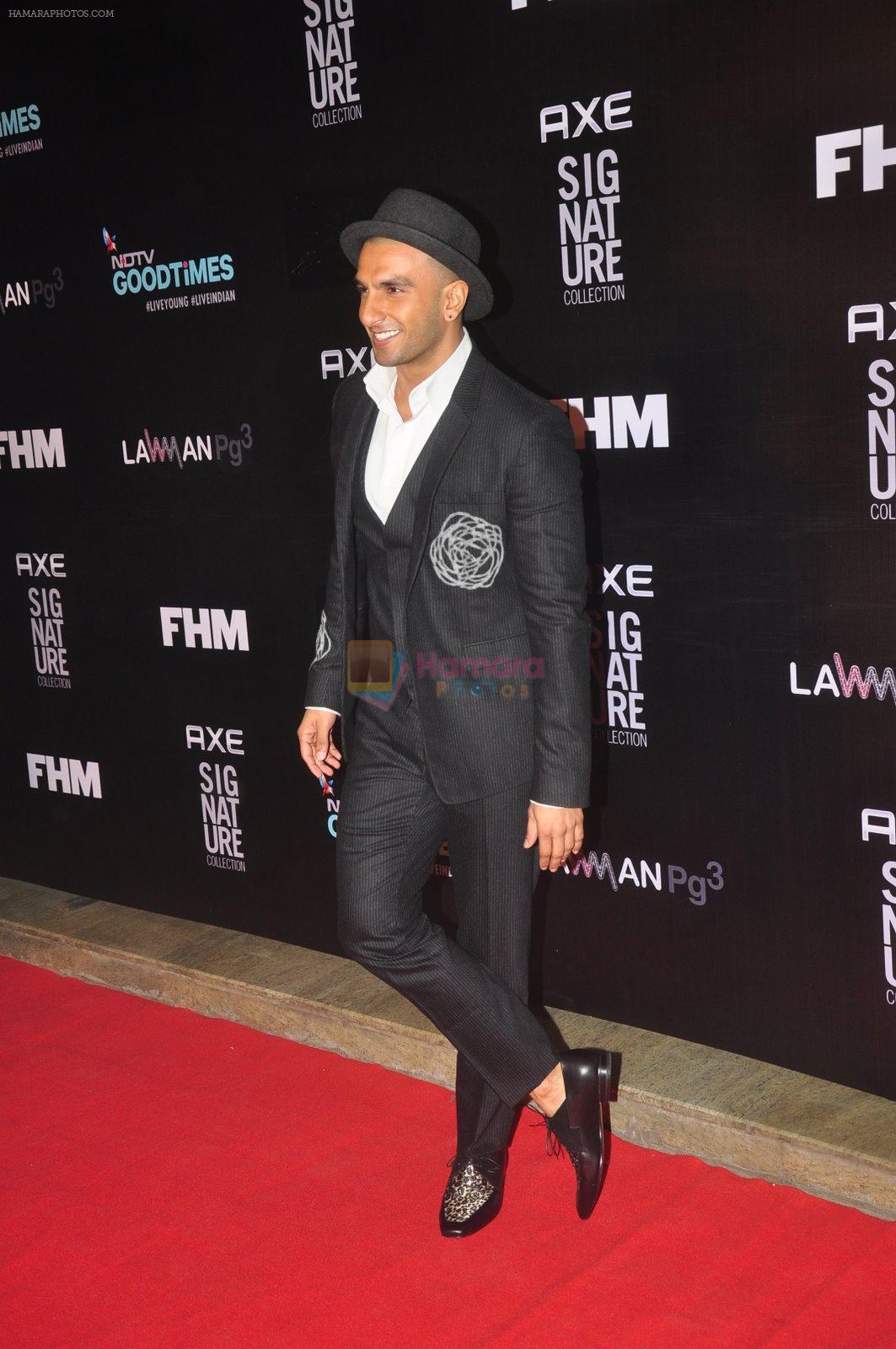 Ranveer Singh at Fhm bachelor of the year bash in Hard Rock Cafe on 22nd Dec 2014
