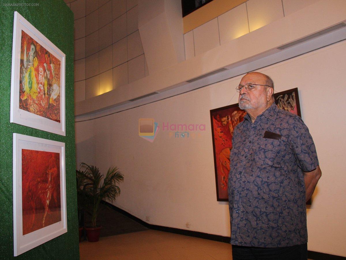 Shyam Benegal at Deepak Shinde's Colourful Crossings Preview in Mumbai on 23rd Dec 2014
