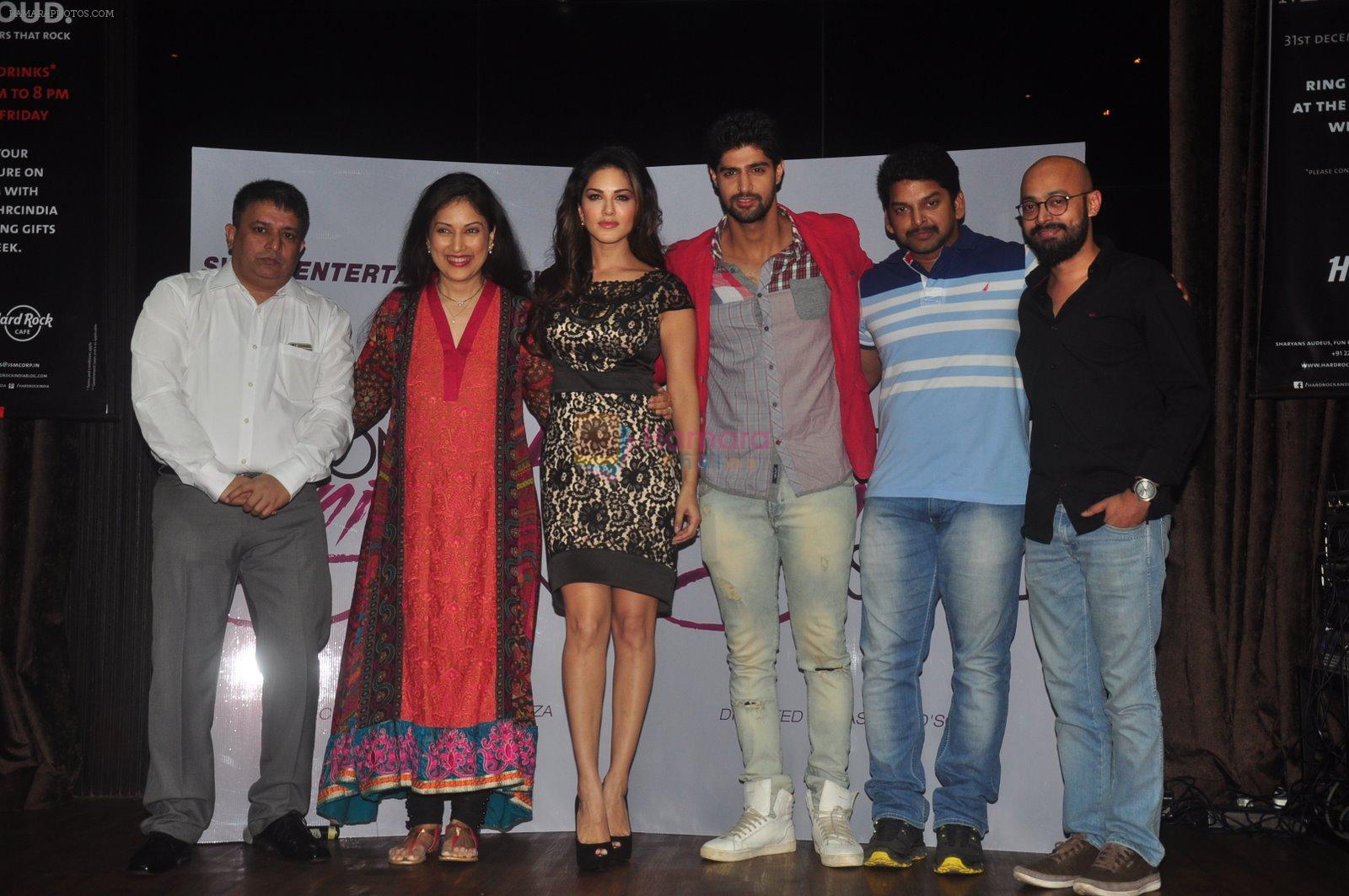 Sunny leone, Tanuj Virwani at One Night stand promotions in Mumbai on 24th Dec 2014