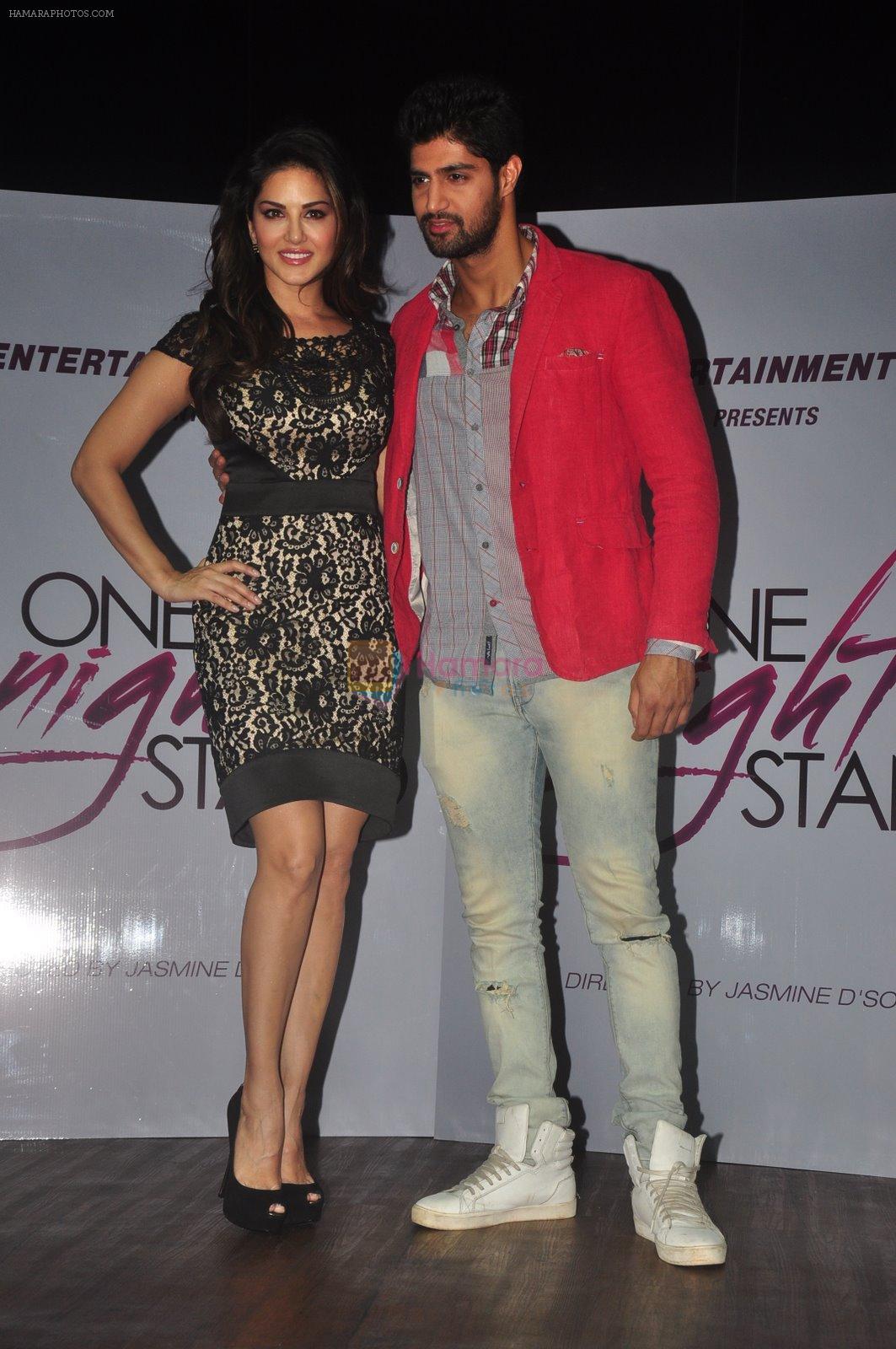 Sunny leone, Tanuj Virwani at One Night stand promotions in Mumbai on 24th Dec 2014