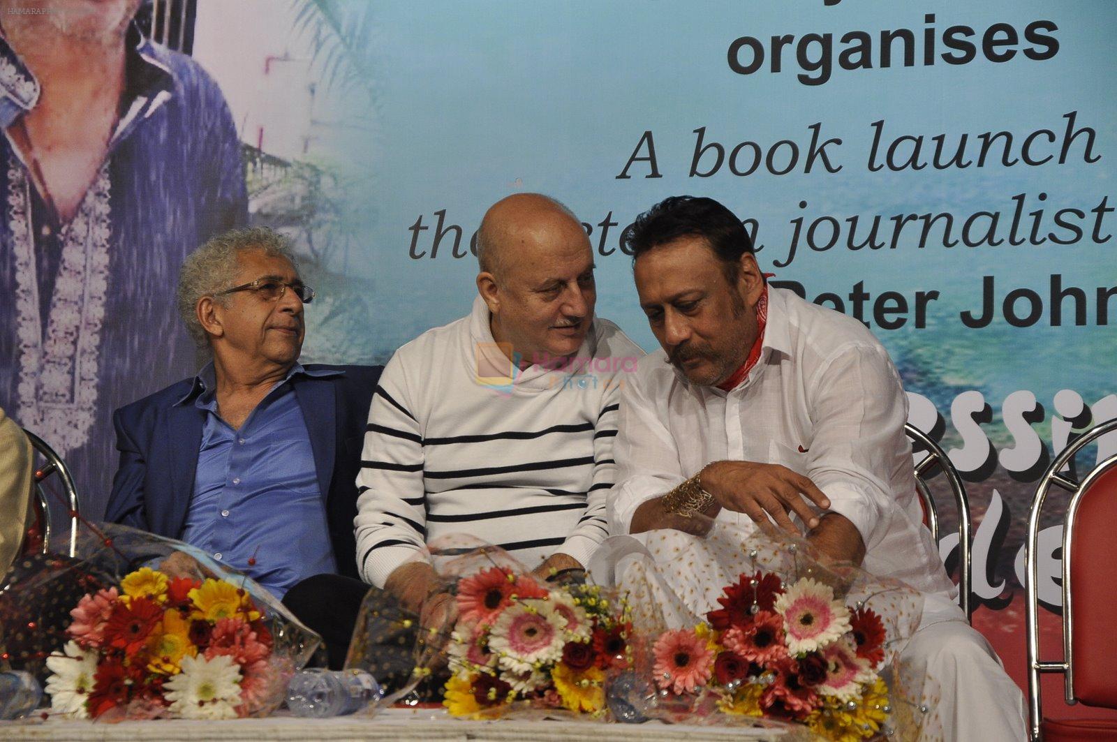 Naseeruddin Shah, Anupam Kher, Jackie Shroff at Ali Peter John book launch in Mumbai on 28th Dec 2014