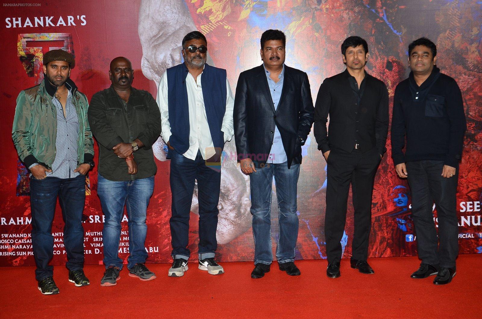 Bosco Martis, P.C. Sreeram, Shankar, Chiyaan Vikram, A R Rahman at I movie trailor launch in PVR, Mumbai on 29th Dec 2014