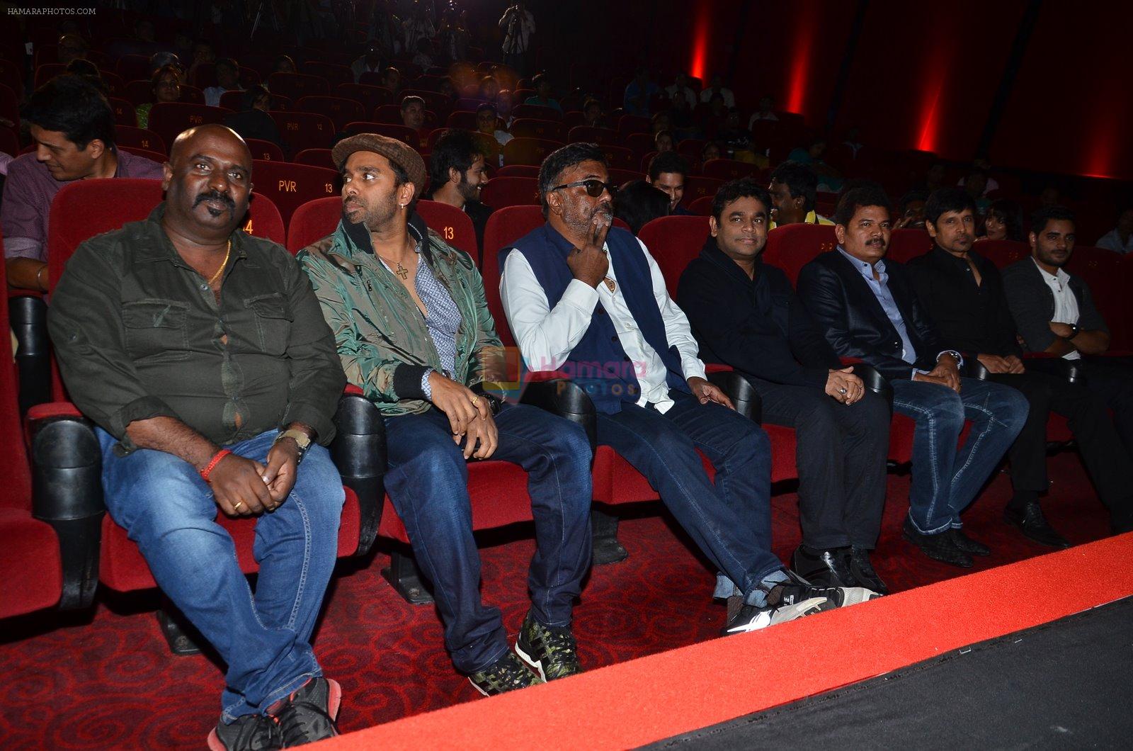 P.C. Sreeram, Shankar, Chiyaan Vikram, A R Rahman at I movie trailor launch in PVR, Mumbai on 29th Dec 2014
