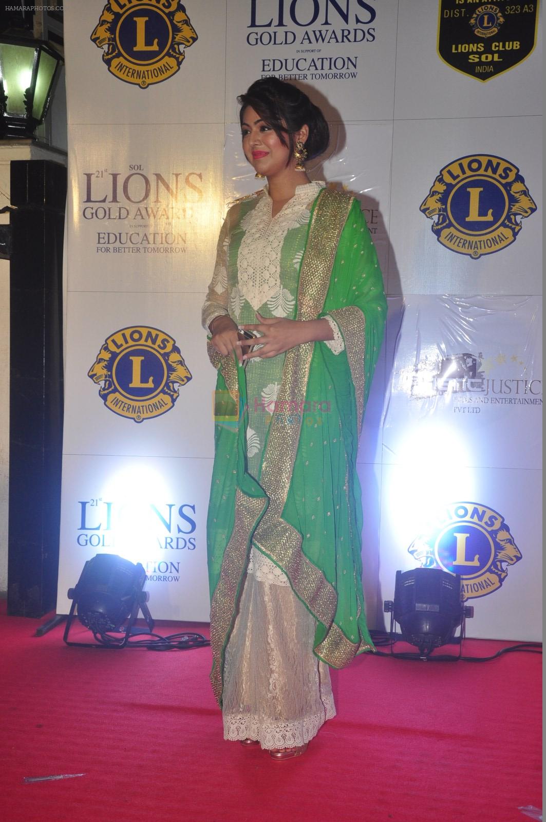 Shafaq Naaz at the 21st Lions Gold Awards 2015 in Mumbai on 6th Jan 2015