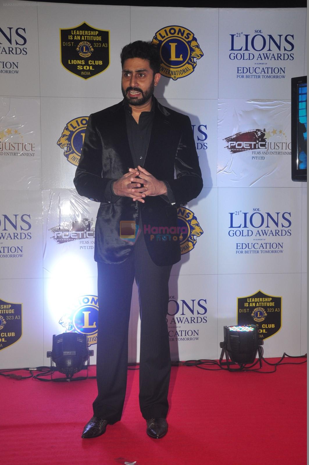 Abhishek Bachchan at the 21st Lions Gold Awards 2015 in Mumbai on 6th Jan 2015