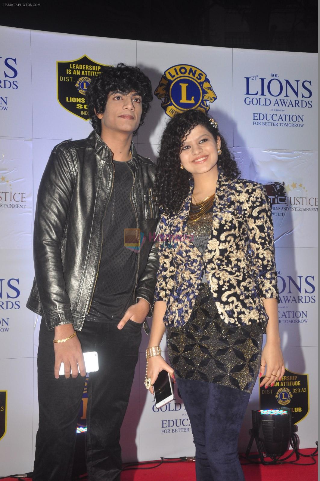 Palak Muchhal, Palaash Muchhal at the 21st Lions Gold Awards 2015 in Mumbai on 6th Jan 2015
