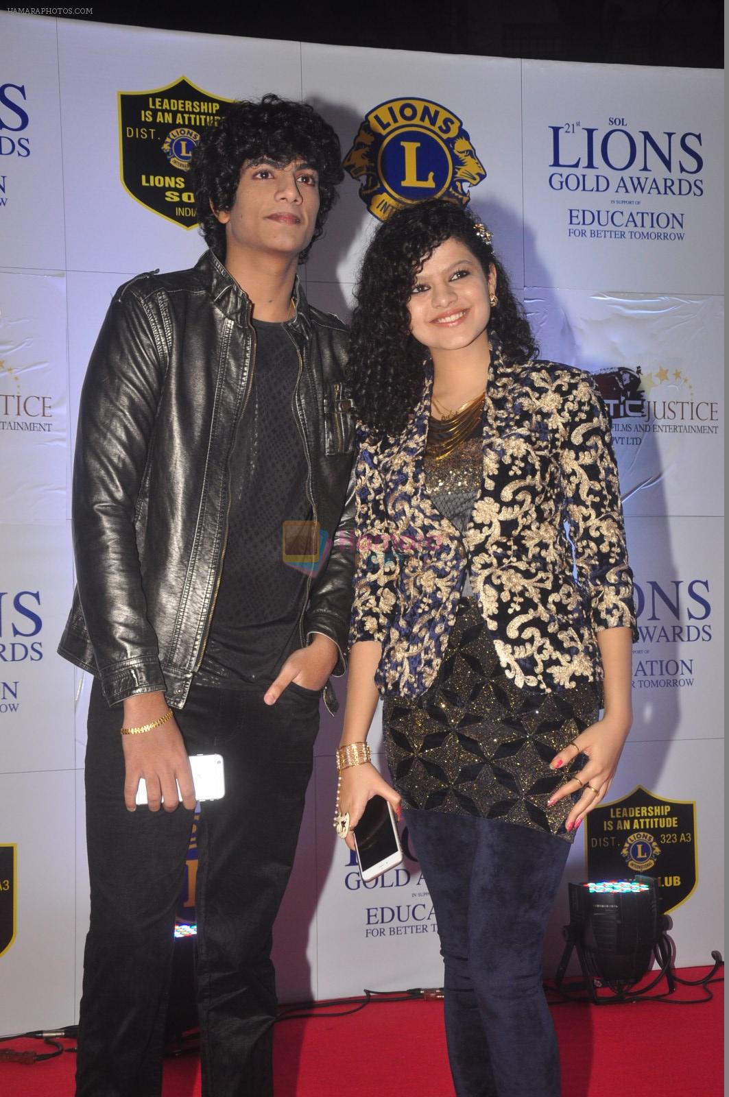 Palak Muchhal, Palaash Muchhal at the 21st Lions Gold Awards 2015 in Mumbai on 6th Jan 2015