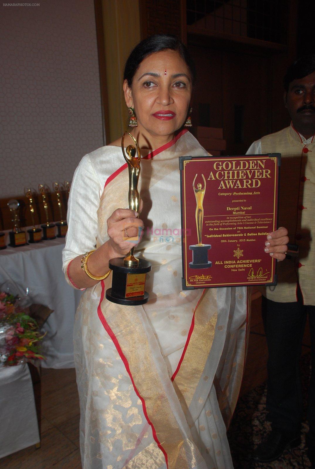 Deepti Naval at Golden Achiever Awards in Juhu, Mumbai on 9th Jan 2015