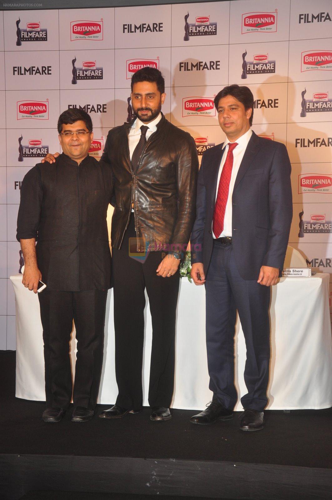 Abhishek Bachchan announces filmfare awards in Leela Hotel, Mumbai on 12th Jan 2015