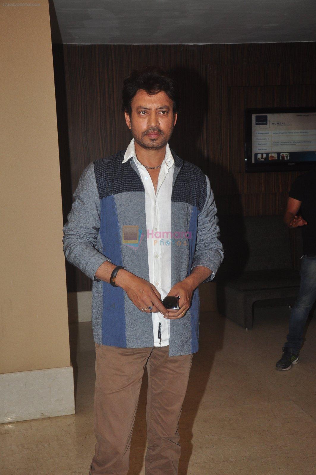 Irrfan Khan at Jazbaa Script session in Mumbai on 13th Jan 2015