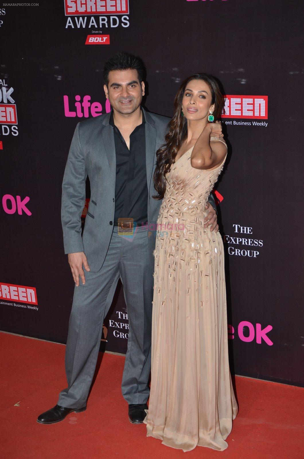 Malaika Arora Khan at Life Ok Screen Awards red carpet in Mumbai on 14th Jan 2015