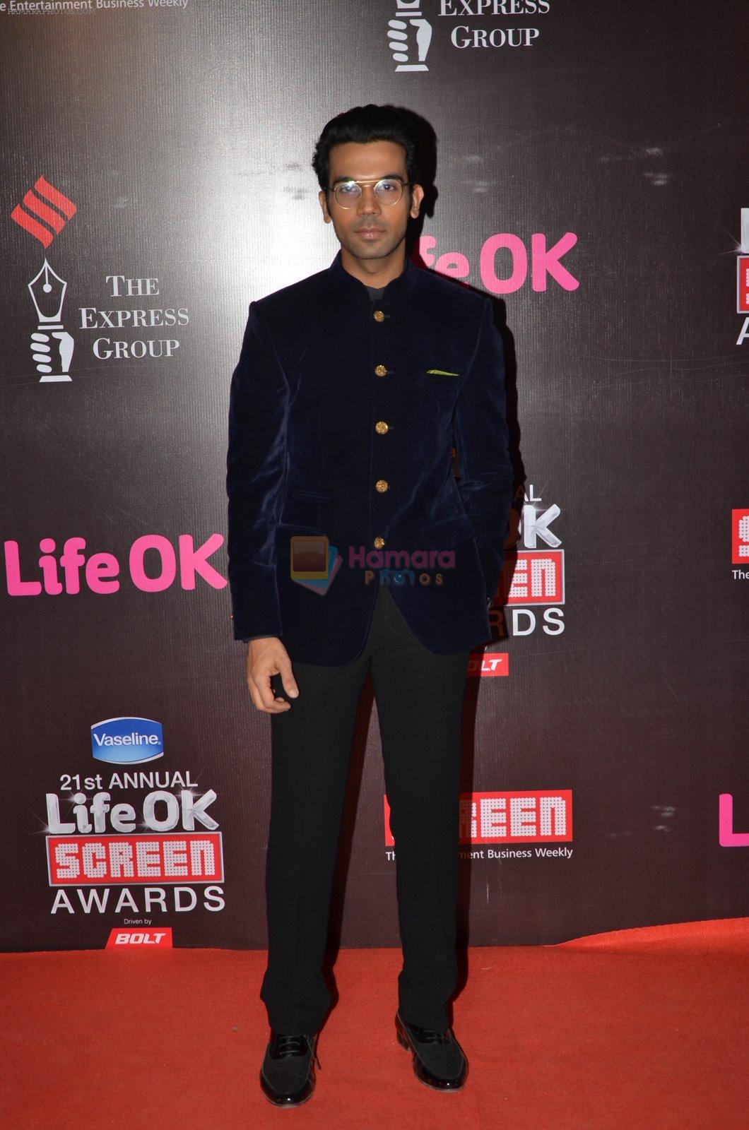 Raj Kumar Yadav at Life Ok Screen Awards red carpet in Mumbai on 14th Jan 2015