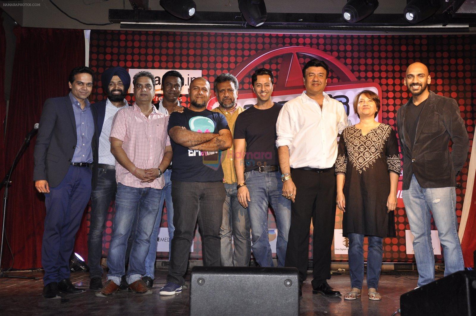 Salim Merchant, Anu Malik, Anubhav Sinha, Vishal Dadlani at India's Digital Superstar launch in Blue Frog, Mumbai on 19th Jan 2015