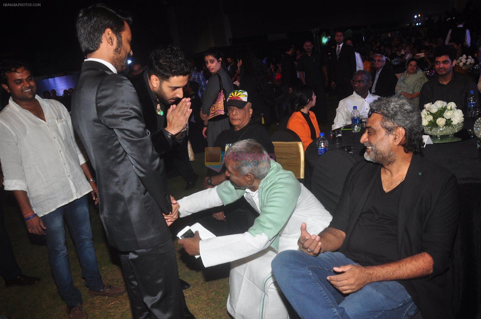 Ilaiyaraaja, Dhanush at Shamitabh music launch in Taj Land's End, Mumbai on 20th Jan 2015