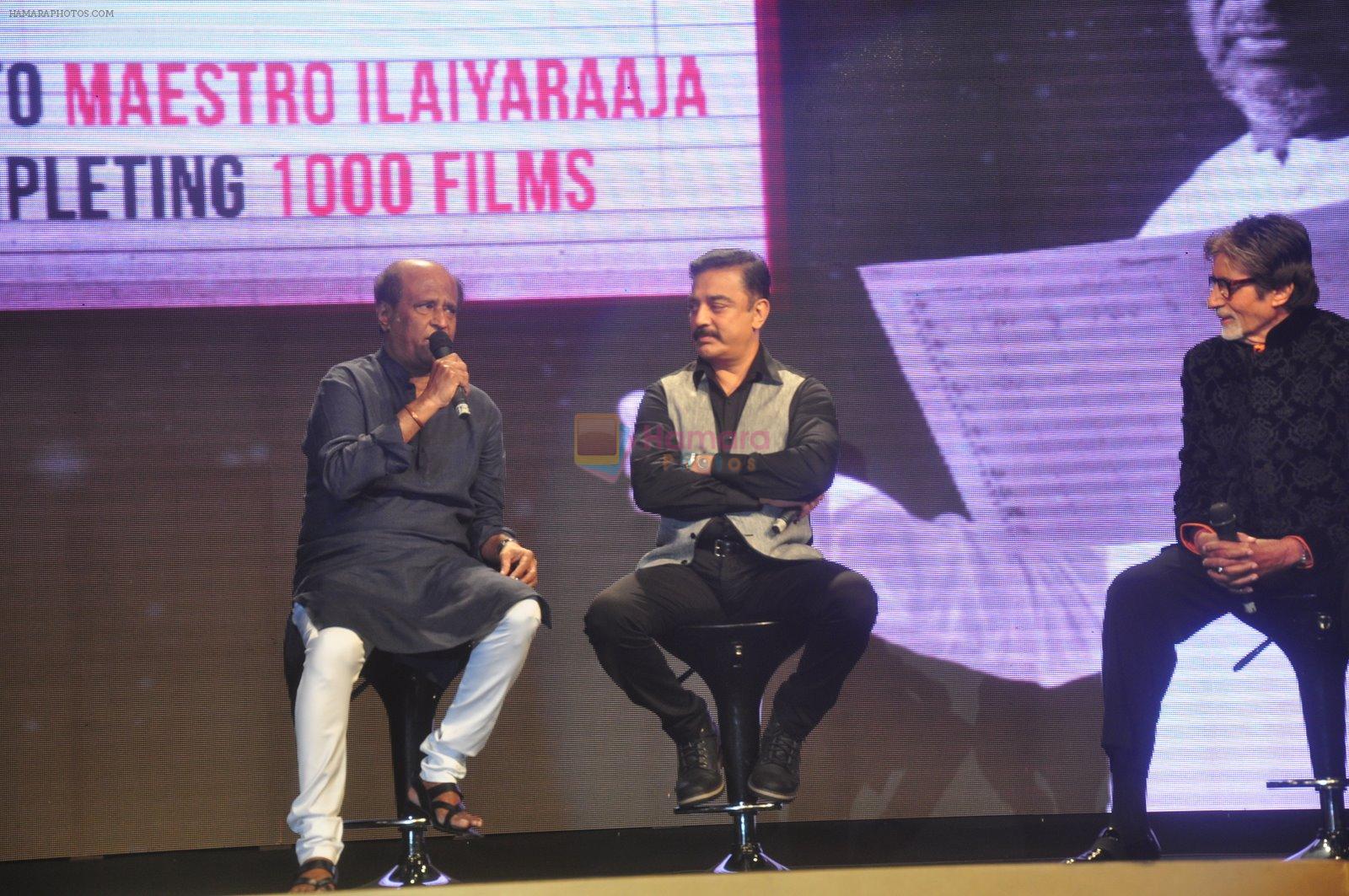 Kamal Haasan, Amitabh Bachchan, Rajinikanth at Shamitabh music launch in Taj Land's End, Mumbai on 20th Jan 2015
