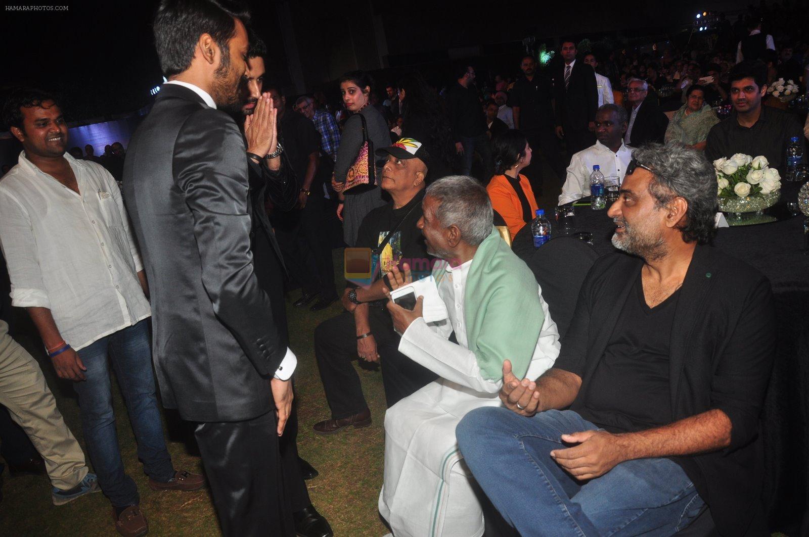 Ilaiyaraaja, Dhanush at Shamitabh music launch in Taj Land's End, Mumbai on 20th Jan 2015