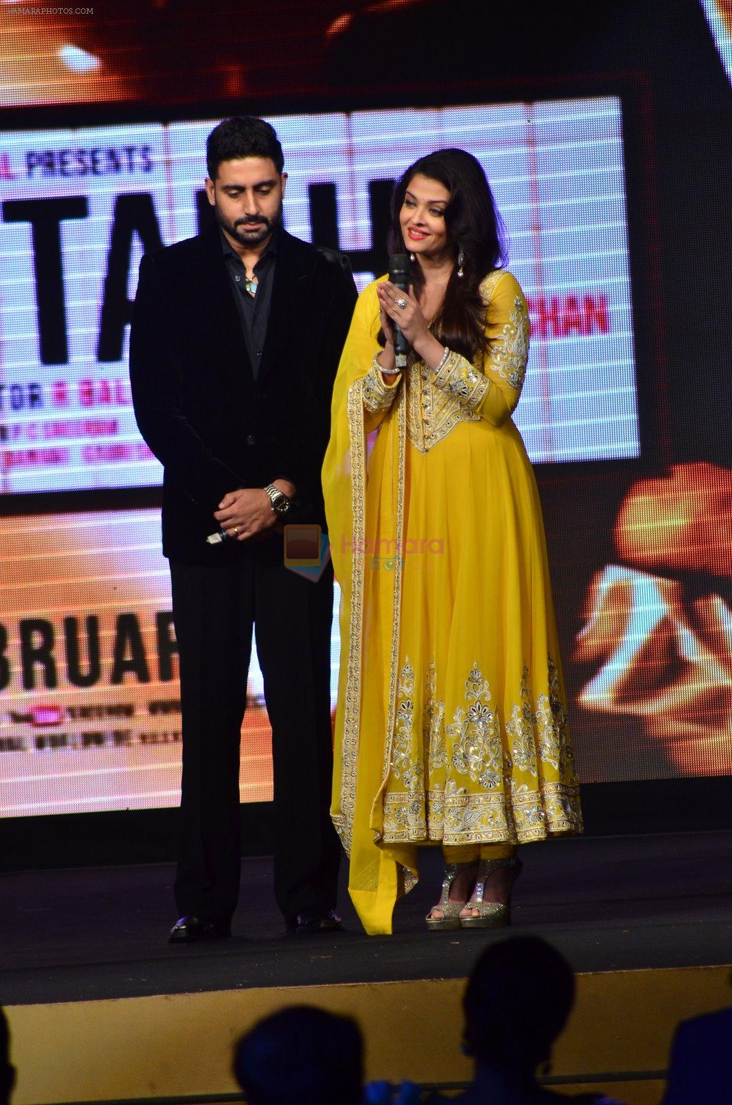 Aishwarya Rai Bachchan, Abhishek Bachchan at Shamitabh music launch in Taj Land's End, Mumbai on 20th Jan 2015