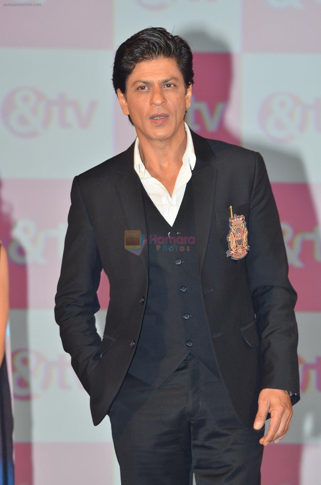 Shah Rukh Khan at the launch of new Hindi entertainment channel &TV in Filmcity, Mumbai on 21st Jan 2015