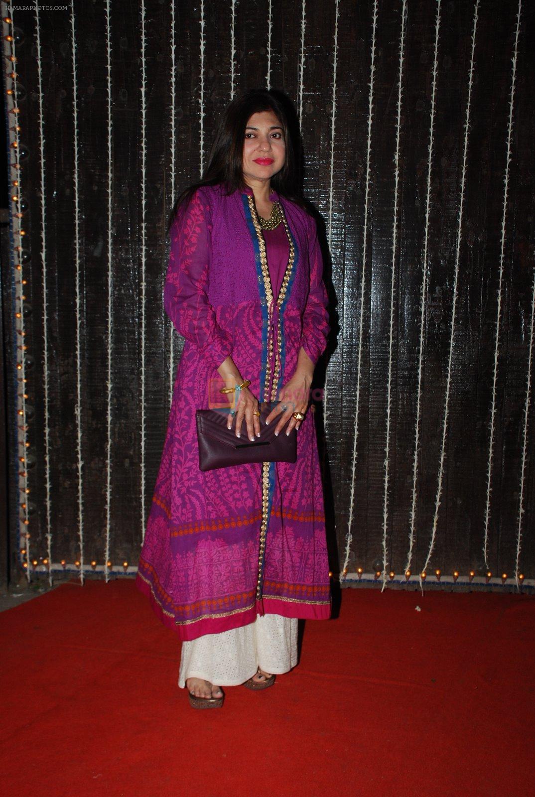 Alka Yagnik at Bappi Lahiri's wedding anniversary in Juhu, Mumbai on 23rd Jan 2014