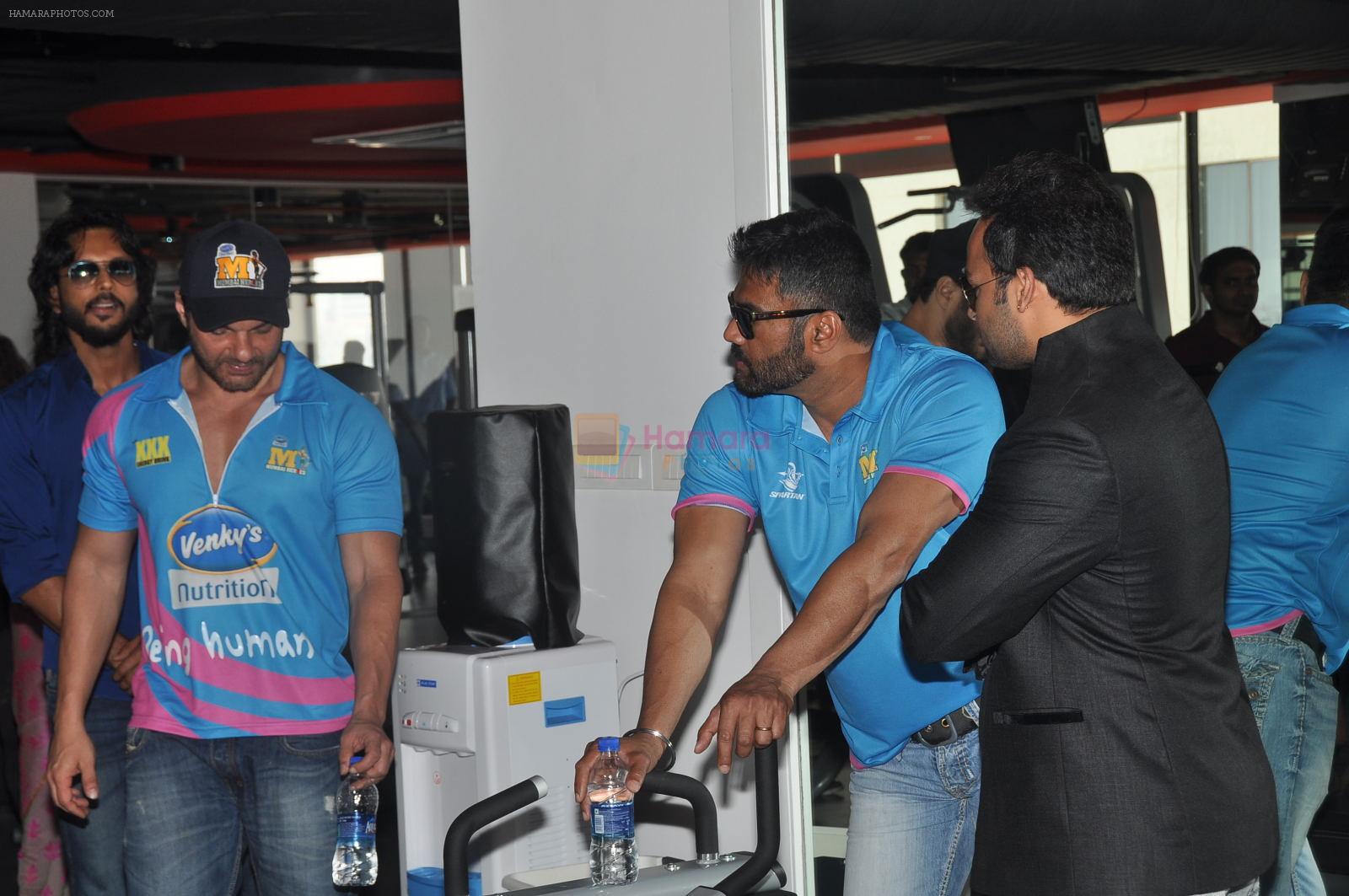 Sunil Shetty, Sohail Khan launches Core Fitness Station at Daspalla in Mumbai on 30th Jan 2015