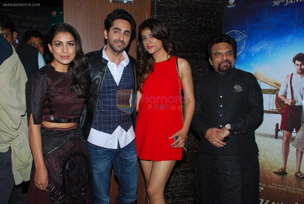 Pallavi Sharda, Ayushmann Khurrana, Tahira Kashyap at the Premiere of Hawaizaada in Mumbai on 29th Jan 2015