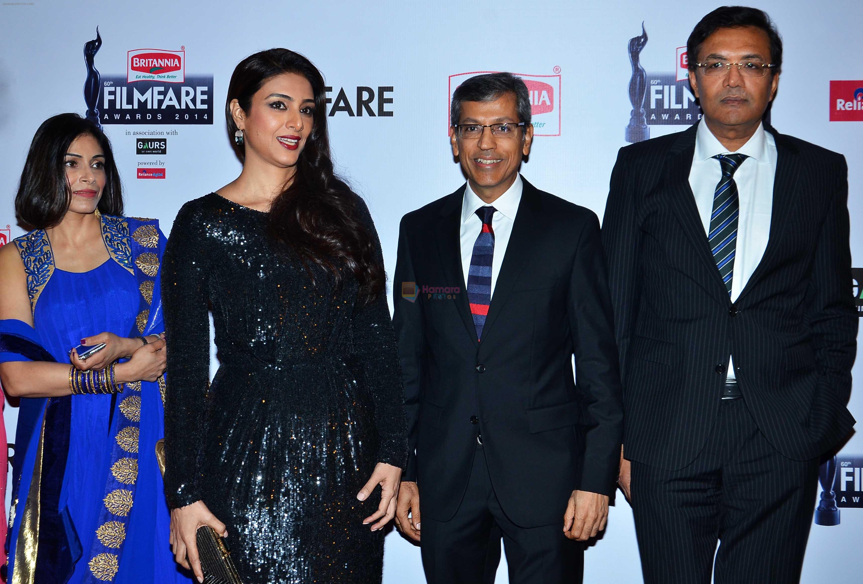 Tabu with Mr. Tarun Rai & Varun Berry graces the red carpet at the 60th Britannia Filmfare Awards
