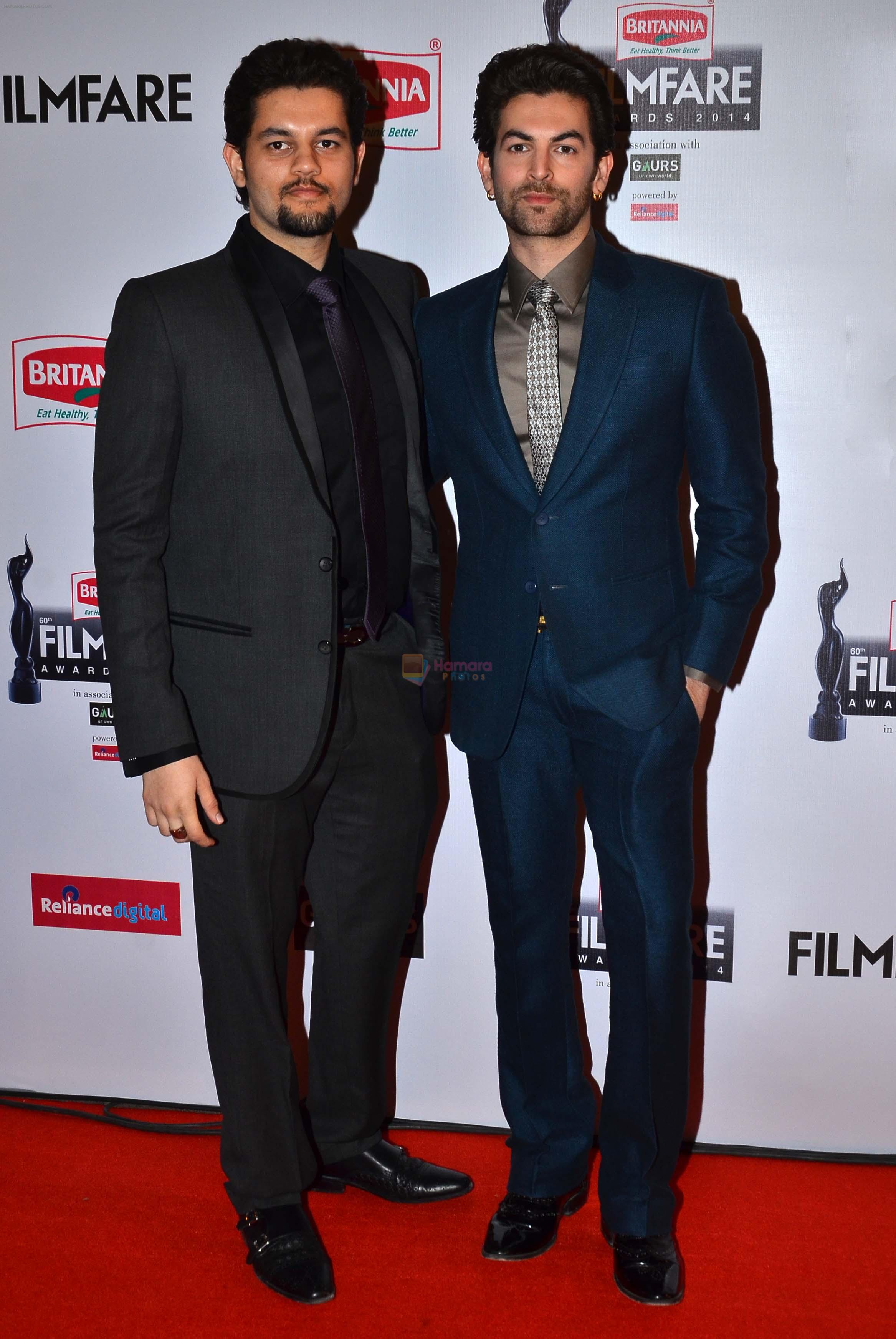 Neil Nitin Mukesh with brother Naman graces the red carpet at the 60th Britannia Filmfare Awards