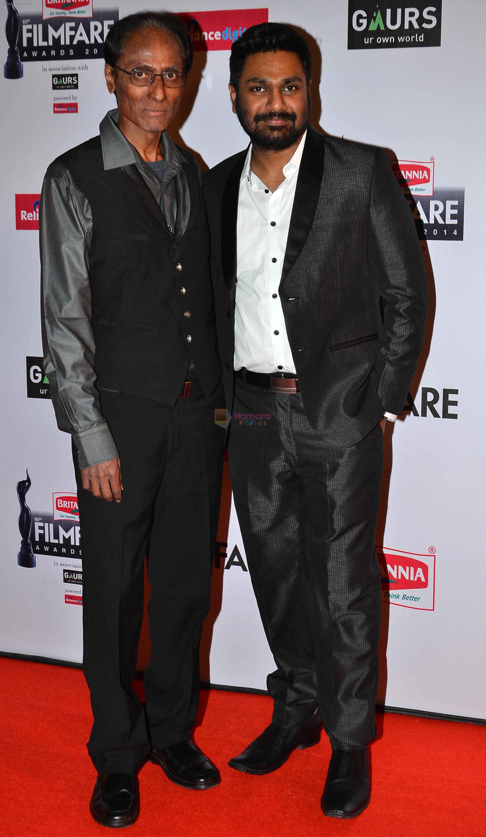 Mithoon Sharma with dad Naresh Sharma graces the red carpet at the 60th Britannia Filmfare Awards