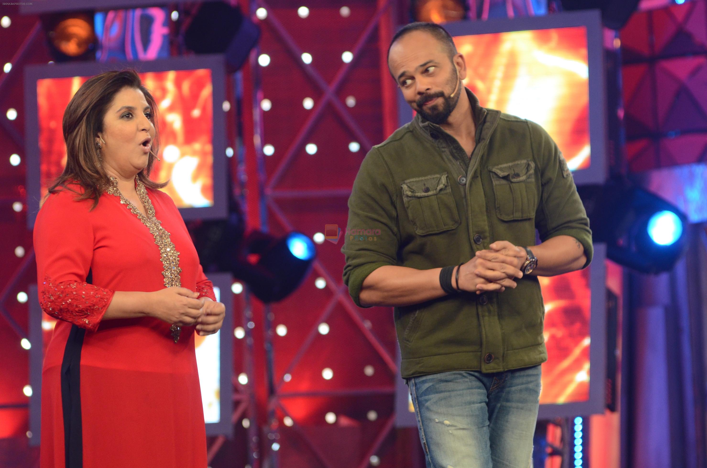 Farah Khan with Action hero Rohit Shetty at the Bigg Boss 8 Finale