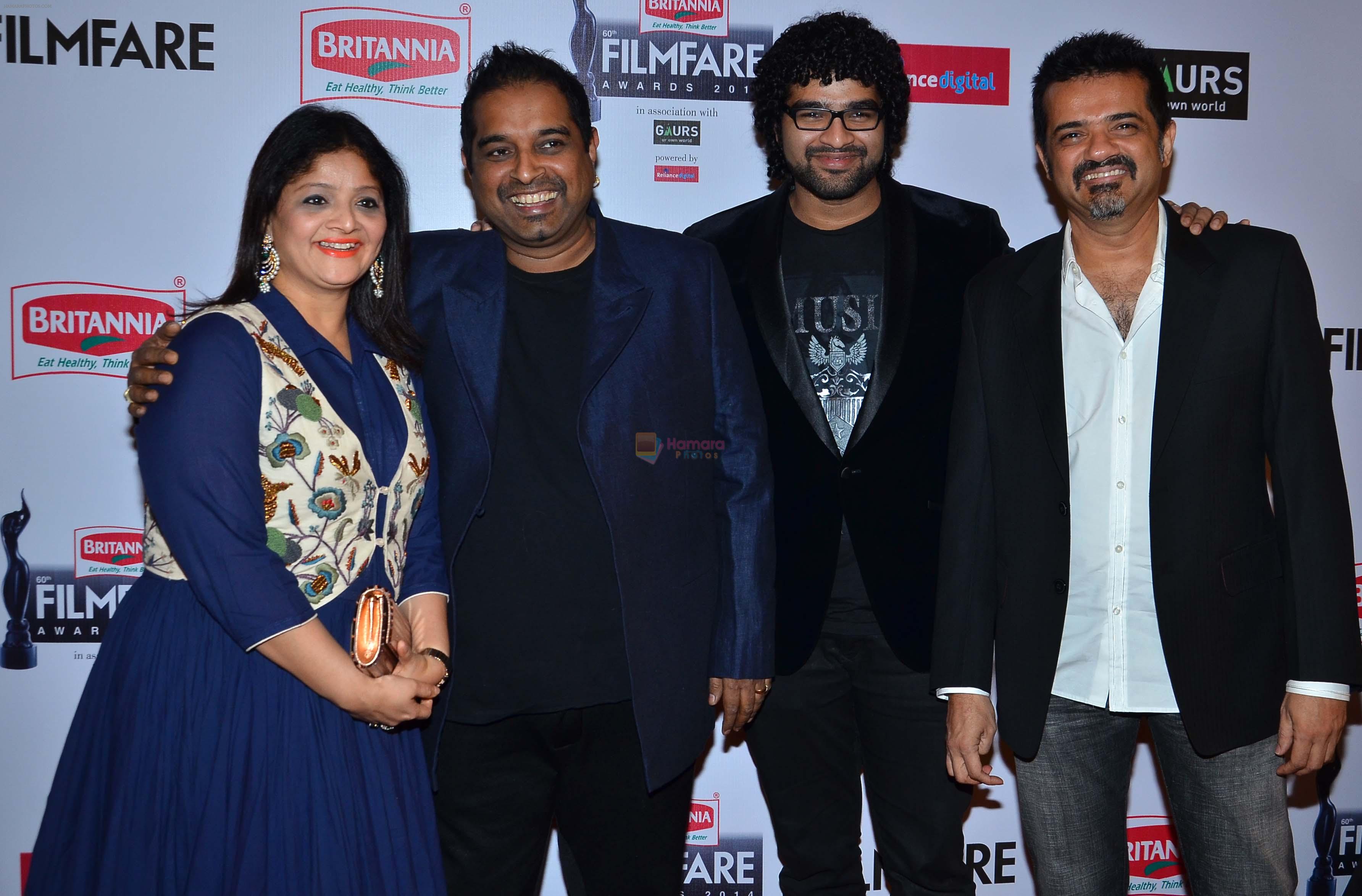Shakar Mahadevan with family & Ehsaan graces the red carpet at the 60th Britannia Filmfare Awards